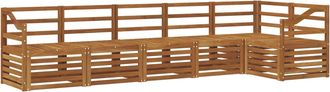 vidaXL Conjunto De Sof&aacute;s De Exterior 6 Uds. Natural Poli&eacute;ster Vidaxl