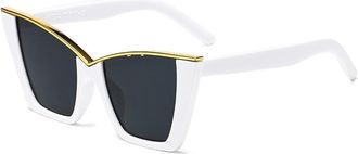 Generic Fashion Mens And Womens Vacation Party Sunglasses Outdoor Commuting Sports(White)