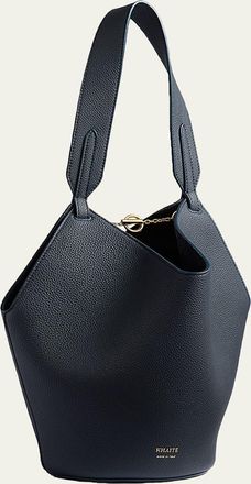 Khaite Lotus Mini Pebble Leather Tote Bag