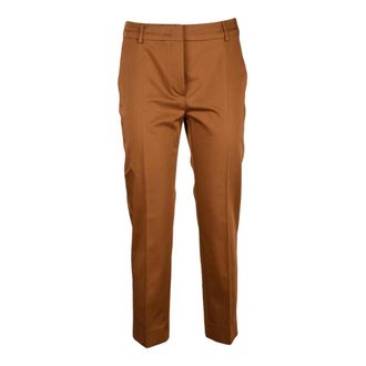 Max Mara Cropped Broeken - Dames - Vrijetijds broeken - Oranje - S - Katoen - Broeken