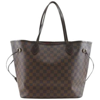 Louis Vuitton Pre-owned Tote Bags, female, Brown, Size: ONE SIZE Pre-owned Neverfull MM Damier Canvas Tote Bag