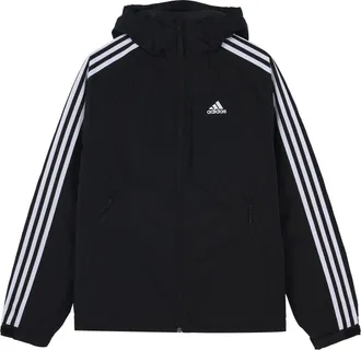 adidas 3st Down Jkt Logo Printing Side Stripe Sports Stay Warm hooded down Jacket Black H23080