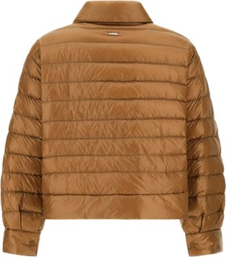 Herno Womens Cape Ultralight Camel Puffer Jackets