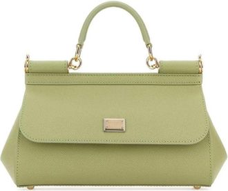 Dolce & Gabbana Dolce & Gabbana Pastel Green Leather Medium Sicily Handbag