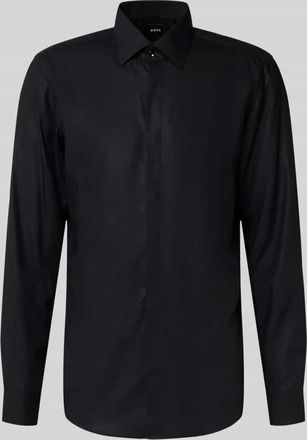 HUGO BOSS Regular Fit Businesshemd aus Lyocell Modell JOE-PARTY2 in Black, Größe 38