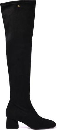 Baldinini Over-knee laars - Dames - Over de knie laarzen - Zwart - 40 EU - Leer - Schoenen