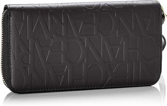 A|X Armani Exchange Wristlet Round Zip Womens Wristlet, Black (Nero - Black), 3x19x10.5 Centimeters (B x H x T)