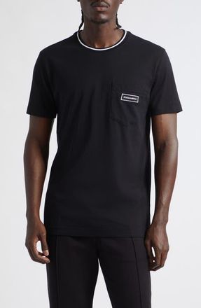 Dolce & Gabbana Logo Patch Pocket T-Shirt in Nero at Nordstrom, Size 52