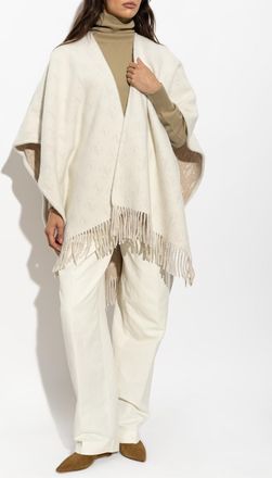 Jimmy Choo London Wool Poncho, Womens, Cream