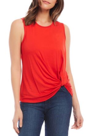 Karen Kane Twist Hem Tank in Orange at Nordstrom, Size X-Small