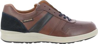 Mephisto Heren schoenen cognac leer - Heren - Sneakers - Bruin - 46 1/2 EU - Leer - Schoenen