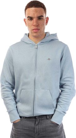 GANT Heren Shield Volledige Ritssluiting Hoodie (Blauw)