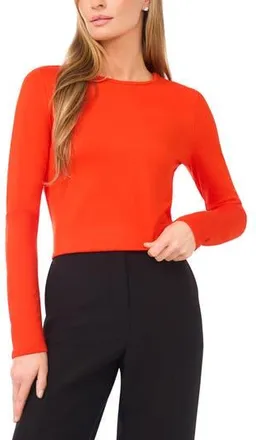 Halogen Long Sleeve Knit Top in Poinciana at Nordstrom Rack, Size X-Small
