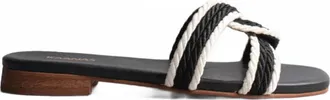 Kaanas Womens Olas Sandal In Black And White