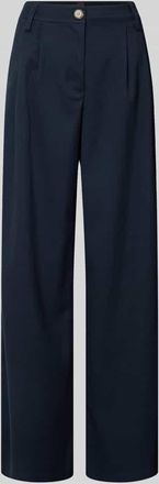 Stefanel Wide Fit Stoffhose mit Viskose-Anteil Modell Slouchy in Dunkelblau, Größe 40