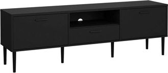 Dmora Dmora - Mueble De Televisi&oacute;n Anselme, Aparador De Sal&oacute;n, Mueble Bajo Para Tv, Base De Pared Equipada, 177x40 H57 Cm, Blanco