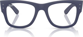 Ray-Ban Mega Wayfarer Liteforce 50mm Rectangular Optical Glasses in Blue at Nordstrom