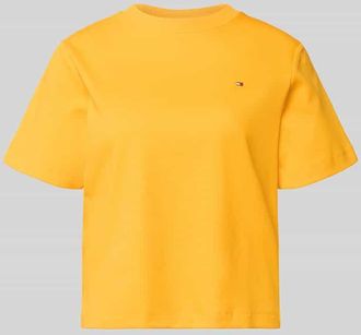 Tommy Hilfiger Boxy Fit T-Shirt aus reiner Baumwolle in Terra, Gr&ouml;&szlig;e XL