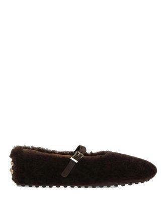 Tod's Gommino shearling ballet flats