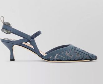 Fendi mesh colibr&igrave; lite slingback pumps