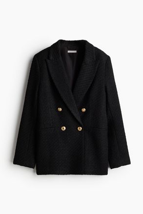 H&M Blazer aus Strukturstoff - Schwarz