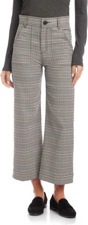Fifteen Twenty Rylee Wide Leg Crop Pants in Plaid at Nordstrom, Size 4