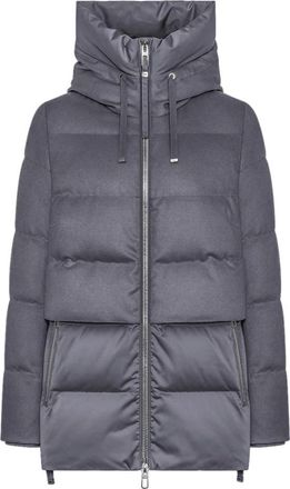 Duno Korte Parka Jas - Dames - Parka Jassen - Grijs - 2XL - Wol - Jassen