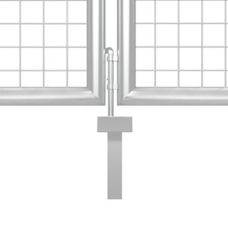 Berkfield Home Durable Garden Gate Steel 350x75 cm Silver