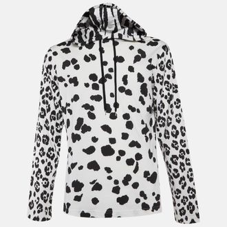 Moschino Monochrome Printed Cotton Hoodie L