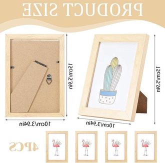 OEM Marco De Fotos De Madera De 10 X 15 Cm, Peque&ntilde;o Marco De Fotos De Madera Aut&eacute;ntica, Ideal Para Galer&iacute;as, Oficinas Y Habitaciones Infantiles
