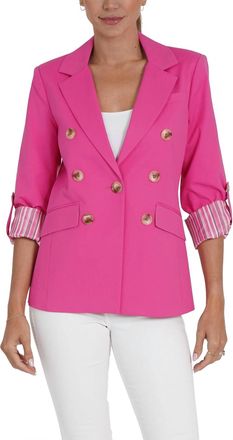 Love Token Celine Blazer In Hot Pink
