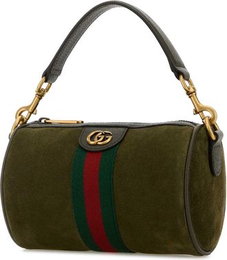 Gucci Mens Ophidia Shoulder Bag Green Suede