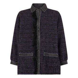 Diesel Camicia Lunga - - Jackets - Donna - Viola - S