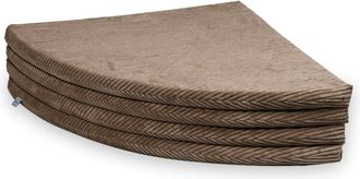 OEM Esterilla Plegable Redonda, Di&aacute;metro 160, Color Pana Caramelo