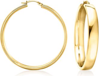 Ross-Simons 14kt Yellow Gold-Plated Hoop Earrings