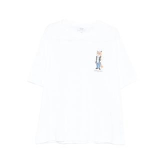 Maison Kitsuné T Shirt Bianco-Uomo
