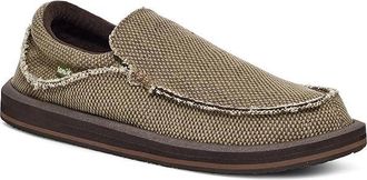 Sanuk Chiba Mens Slip on Shoes Brown 1 : 12 D - Medium, Textile