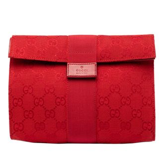 Gucci Tweedehands Gg Canvas Clutch