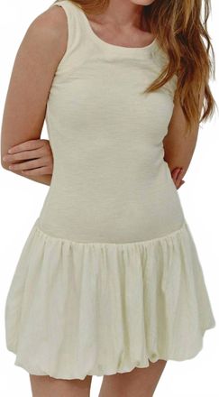 Another Girl Puffball Mini Dress In White