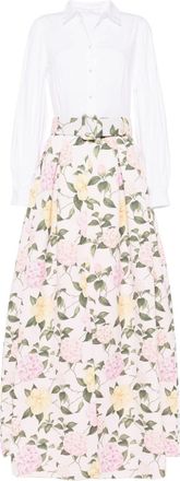 Sachin & Babi Florence panelled gown - women - Cotton/Polyester - 22 - White