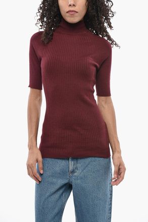 SA SU PHI Maglia a Collo Alto Leggera e a Costine in Cashmere e seta Sa Su Phi