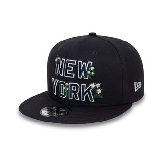 New Era Yankees Flower Wordmark Snapback Cap - Heren - Petten - Zwart - S/M - Katoen - Accessoires