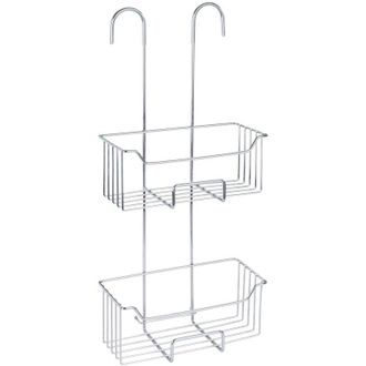 WENKO Cesto Para La Ducha Doble Piso, Milo, 25 X 14 X 55 Cm