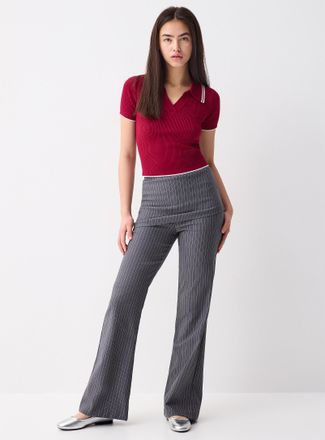 Twik Womens Skirt detail flared dress pant