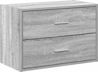 vidaXL Armario con 2 cajones gris sonoma 60x31x40 cm vidaXL
