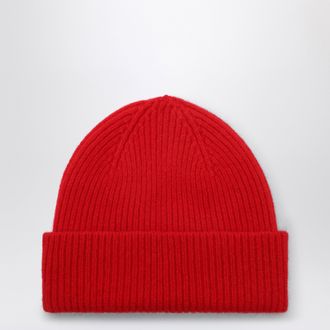 Le Bonnet Beanie in wool and Caregora in Crimson