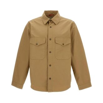 Manifattura Ceccarelli Casual Shirts, male, Beige, Size: 3XS Country Shirt