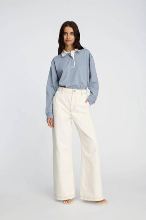 Munthe Becube Wide Leg Pant In Ivory