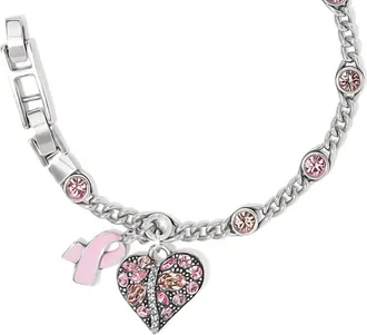 Brighton Womens Power Of Pink Bracelet In Silver