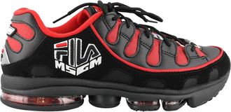 Msgm M. S.G. M. Silva black leather and tech fabric sneakers